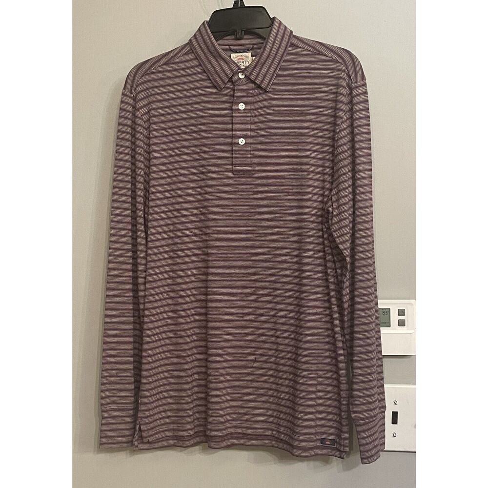 Fagerty Movement Polo Shirt Long Sleeve Fremont Strip Mens Small New